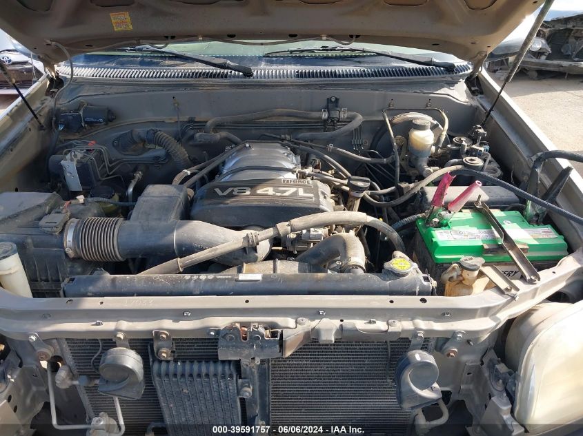 2002 Toyota Tundra Sr5 V8 VIN: 5TBBT44172S290983 Lot: 39591757