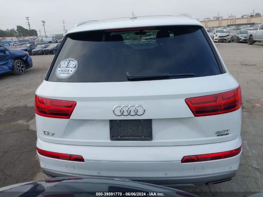 2017 Audi Q7 3.0T Premium VIN: WA1LAAF76HD031286 Lot: 39591770