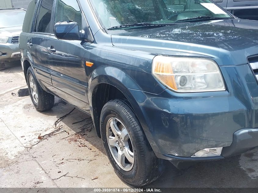 2006 Honda Pilot Ex-L VIN: 5FNYF28636B016399 Lot: 39591874