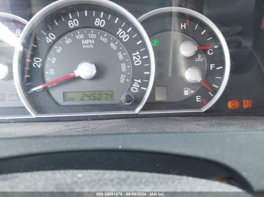 2007 Kia Sorento Lx VIN: KNDJD736075671800 Lot: 39591876