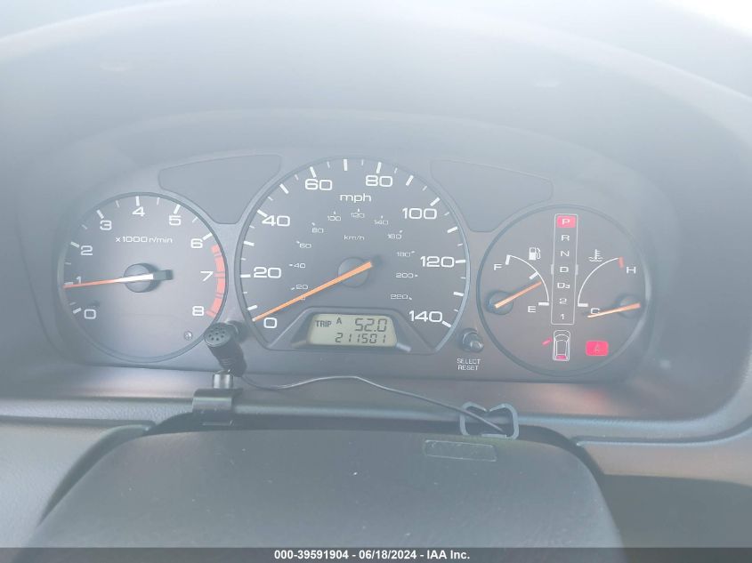 2002 Honda Odyssey Ex VIN: 2HKRL18622H552649 Lot: 39591904