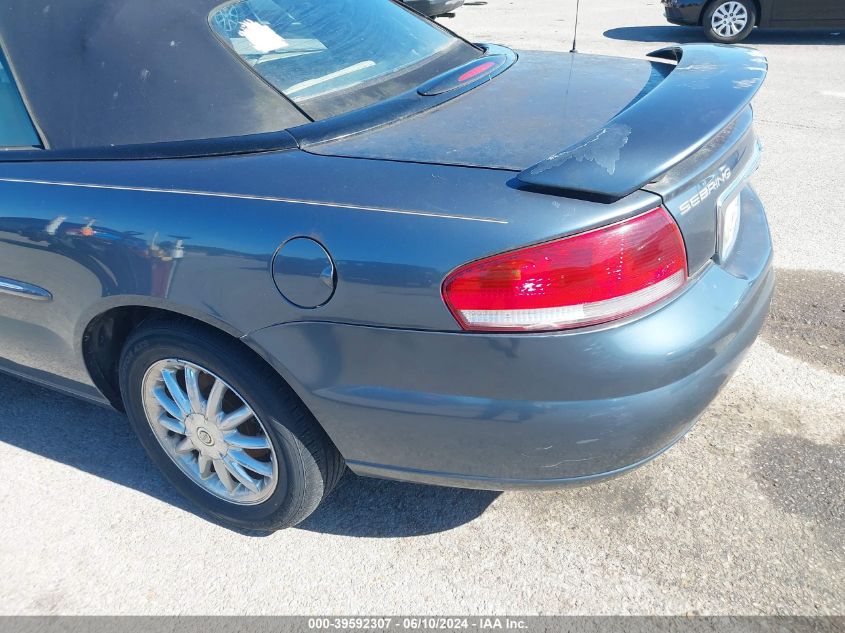 2002 Chrysler Sebring Limited VIN: 1C3EL65R42N180245 Lot: 39592307