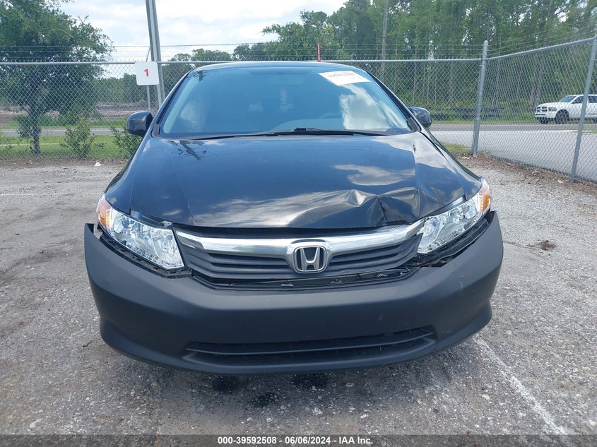 2012 Honda Civic Lx VIN: 2HGFB2F50CH300951 Lot: 39592508