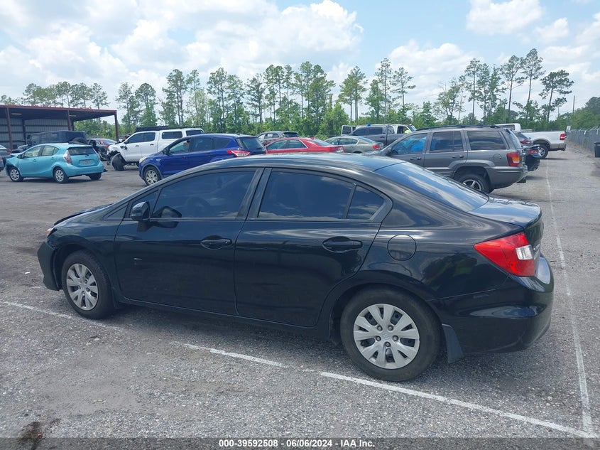 2012 Honda Civic Lx VIN: 2HGFB2F50CH300951 Lot: 39592508
