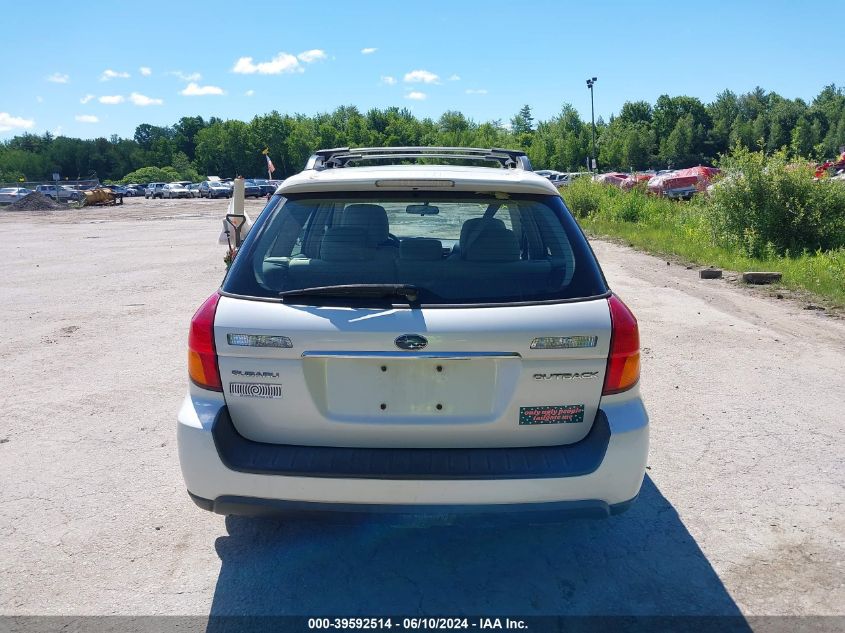 2006 Subaru Outback 2.5I VIN: 4S4BP61C567340501 Lot: 39592514