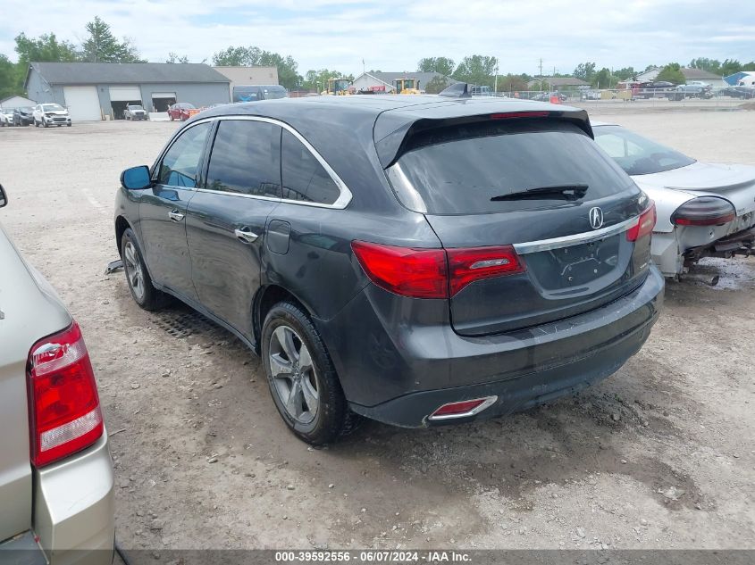 2015 Acura Mdx VIN: 5FRYD4H27FB023479 Lot: 39592556