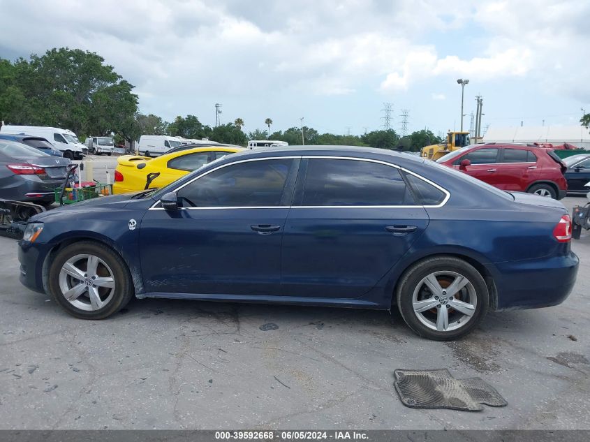 2012 Volkswagen Passat 2.5L Se VIN: 1VWBP7A37CC088017 Lot: 39592668