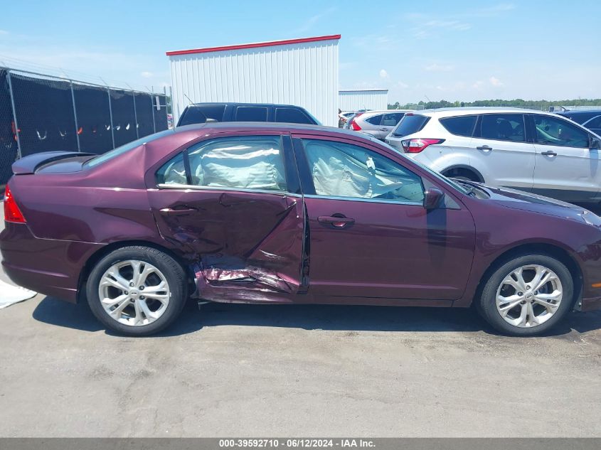 2012 Ford Fusion Se VIN: 3FAHP0HA5CR229490 Lot: 39592710