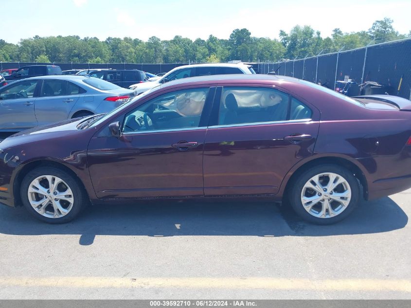 2012 Ford Fusion Se VIN: 3FAHP0HA5CR229490 Lot: 39592710