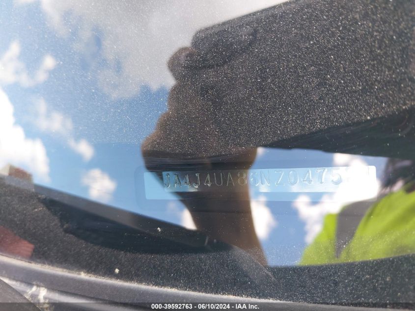 2022 Mitsubishi Outlander Black Edition S-Awc/Se 2.5 S-Awc/Se Launch Edition S-Awc VIN: JA4J4UA86NZ047521 Lot: 39592763