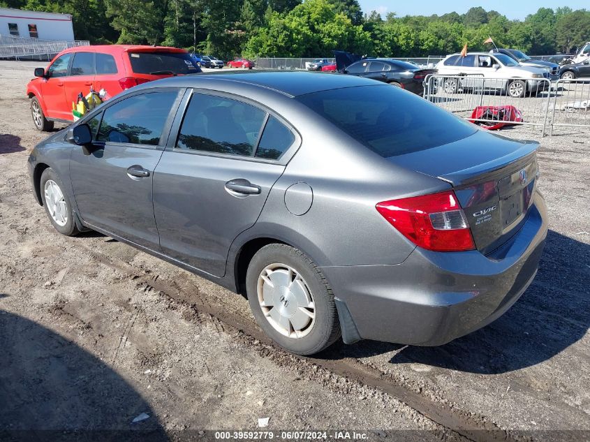 2012 Honda Civic Hf VIN: 2HGFB2F6XCH556409 Lot: 39592779