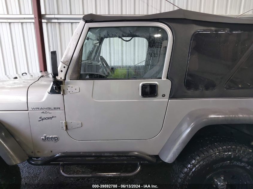 2000 Jeep Wrangler Sport VIN: 1J4FA49S4YP792704 Lot: 39592788