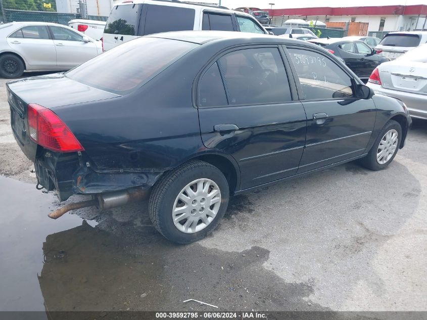 2004 Honda Civic Lx VIN: 2HGES16564H592029 Lot: 39592795