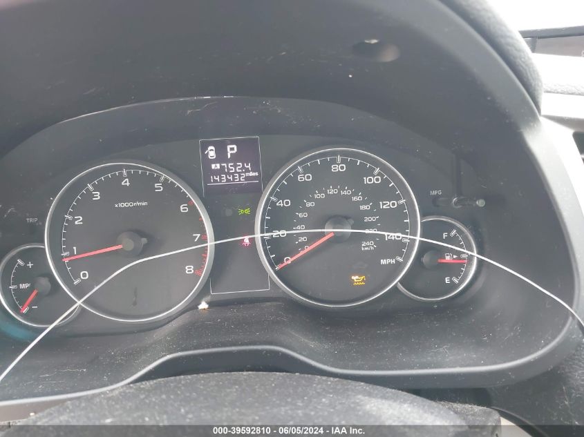 2014 Subaru Outback 2.5I VIN: 4S4BRBAC1E3326118 Lot: 39592810