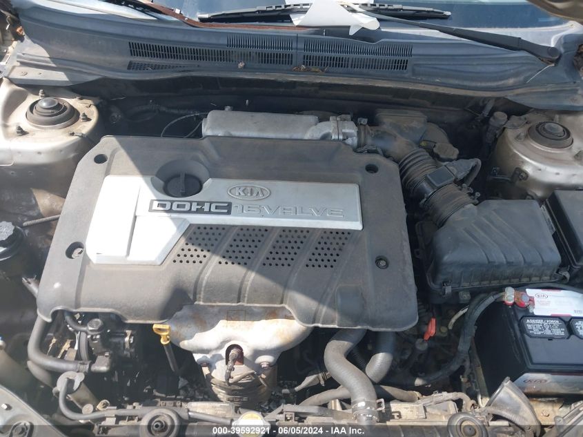 2006 Kia Spectra Ex/Lx/Sx VIN: KNAFE121165324929 Lot: 39592921