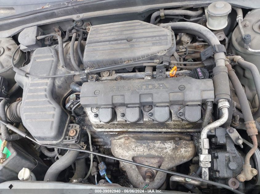 2004 Honda Civic Lx VIN: 2HGES16534H500987 Lot: 39592940