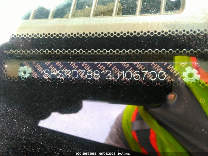 2003 Honda Cr-V Ex VIN: SHSRD78813U106700 Lot: 39592986