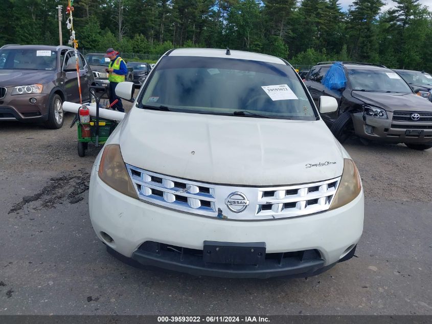 2005 Nissan Murano S VIN: JN8AZ08W55W442106 Lot: 39593022