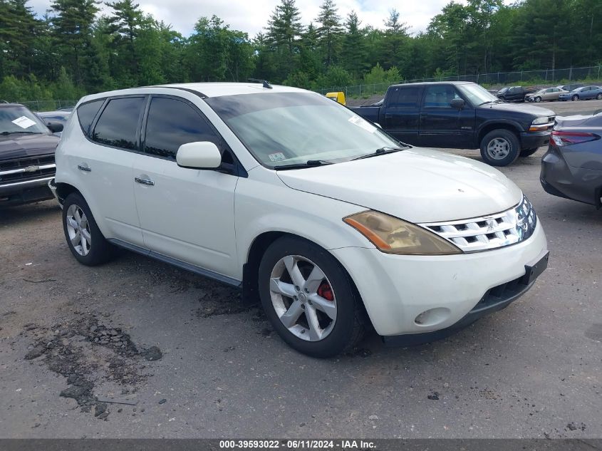 2005 Nissan Murano S VIN: JN8AZ08W55W442106 Lot: 39593022