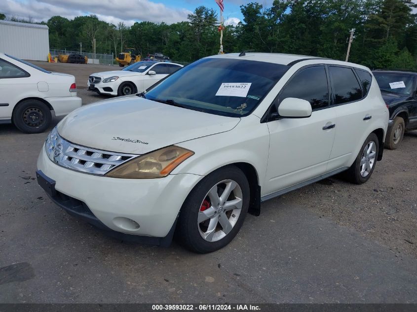 2005 Nissan Murano S VIN: JN8AZ08W55W442106 Lot: 39593022