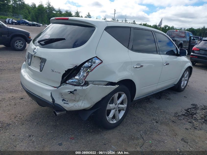 2005 Nissan Murano S VIN: JN8AZ08W55W442106 Lot: 39593022