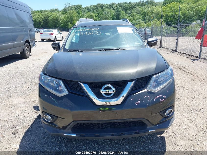 2016 Nissan Rogue Sv VIN: KNMAT2MT3GP647909 Lot: 39593070