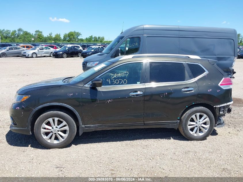 2016 Nissan Rogue Sv VIN: KNMAT2MT3GP647909 Lot: 39593070