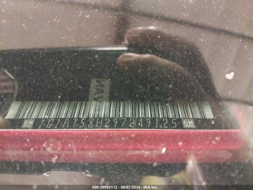 2009 Chevrolet Cobalt Lt VIN: 1G1AT58H297249125 Lot: 39593112