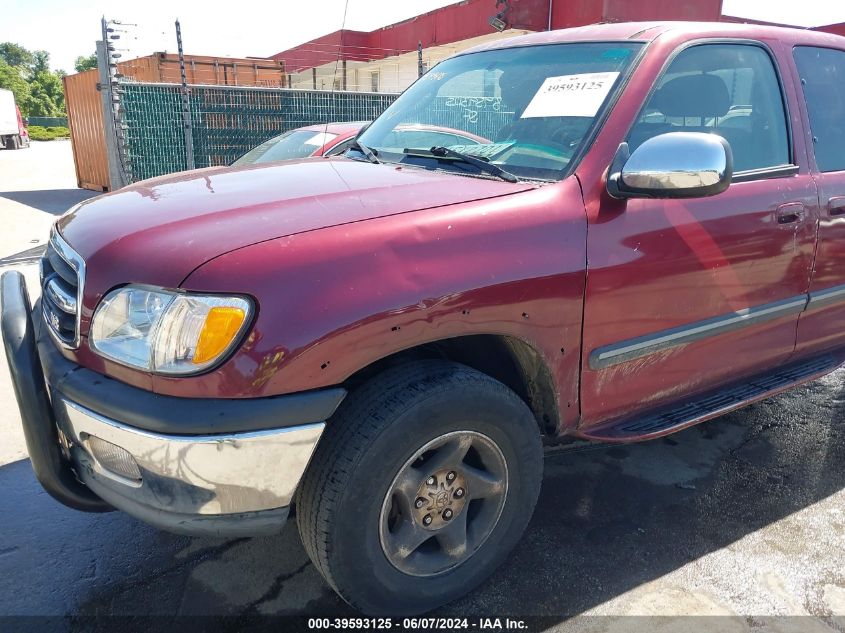 2002 Toyota Tundra Sr5 V8 VIN: 5TBBT44162S239104 Lot: 39593125