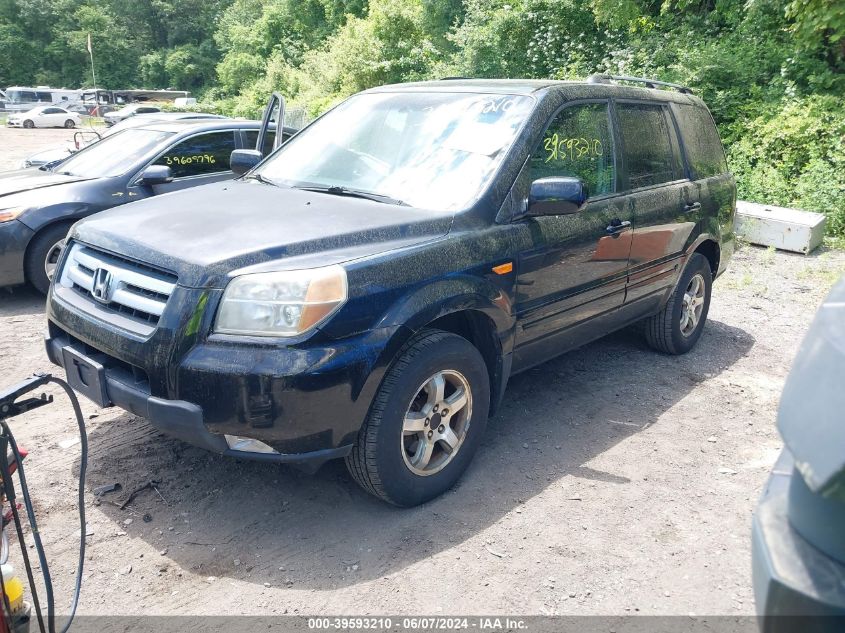 2006 Honda Pilot Ex VIN: 2HKYF18496H546399 Lot: 39593210