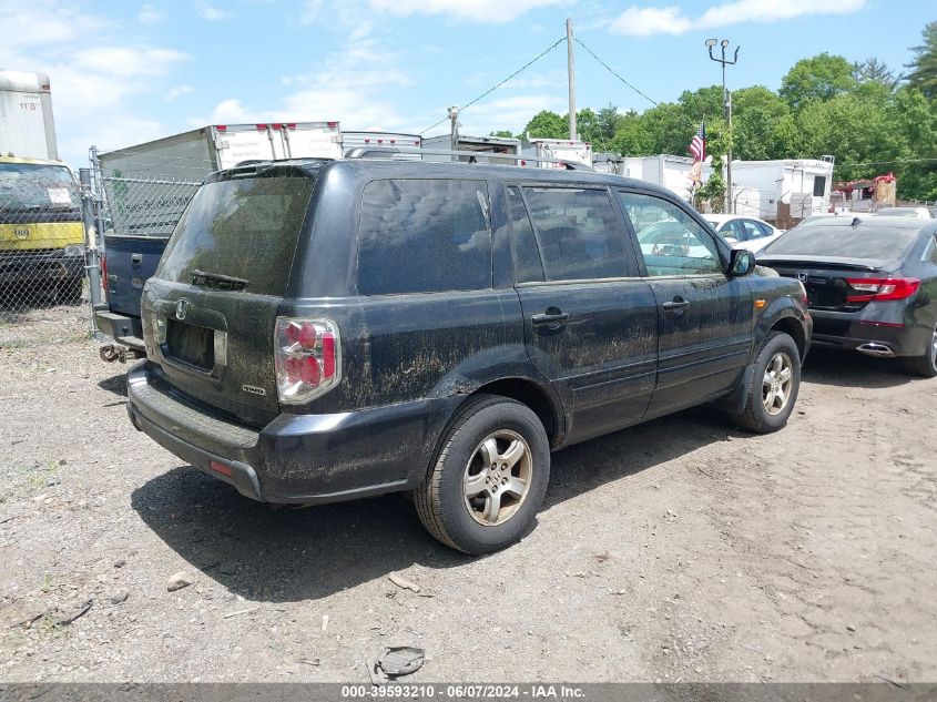 2006 Honda Pilot Ex VIN: 2HKYF18496H546399 Lot: 39593210