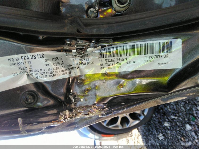 2017 Chrysler 300 300S Awd VIN: 2C3CCAGG1HH541874 Lot: 39593372