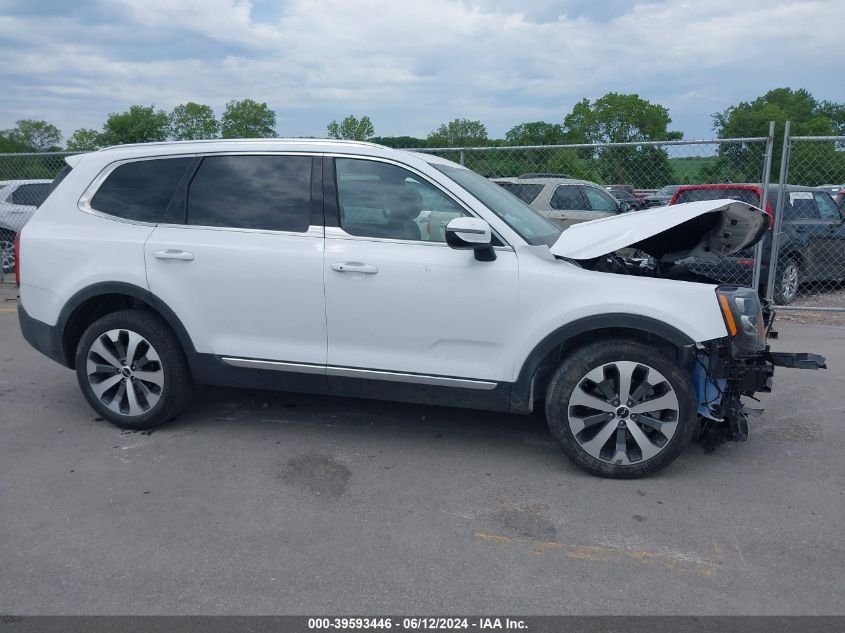 2022 Kia Telluride Ex VIN: 5XYP34HC8NG308255 Lot: 39593446