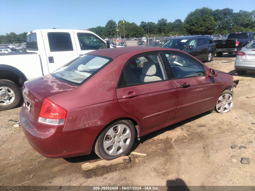 2007 Kia Spectra Ex VIN: KNAFE121175454503 Lot: 39593458