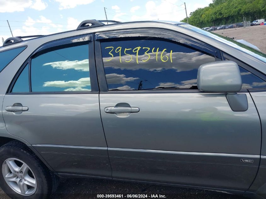 2001 Lexus Rx 300 VIN: JTJGF10UX10106993 Lot: 39593461