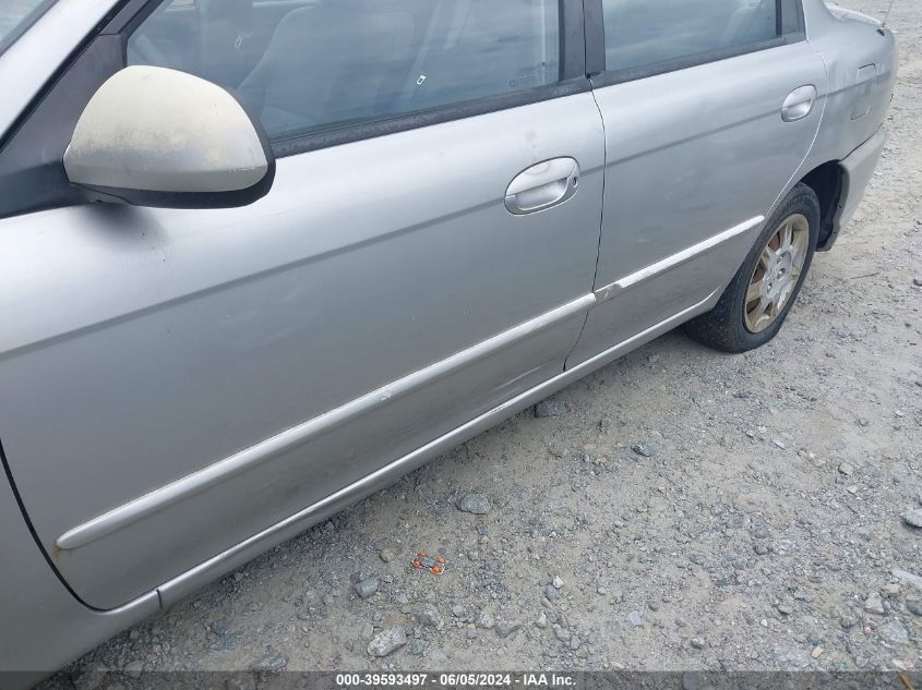 2003 Kia Spectra Ls VIN: KNAFB121735297627 Lot: 39593497