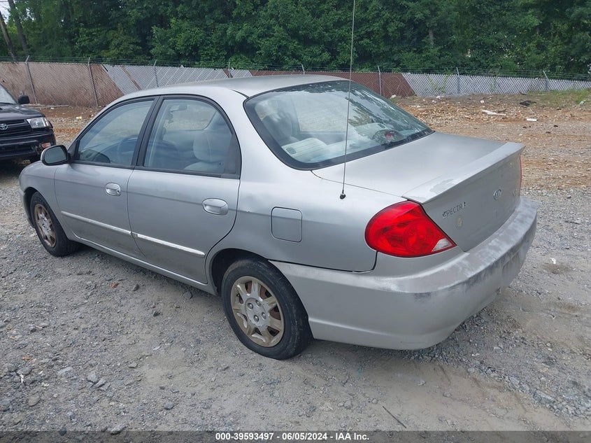 2003 Kia Spectra Ls VIN: KNAFB121735297627 Lot: 39593497