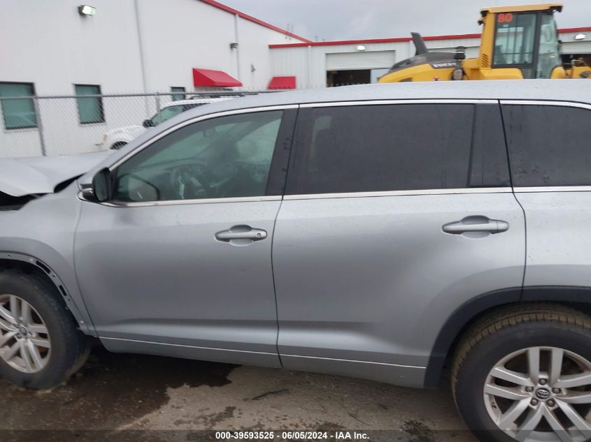 2016 Toyota Highlander Le VIN: 5TDZARFH6GS020864 Lot: 39593525