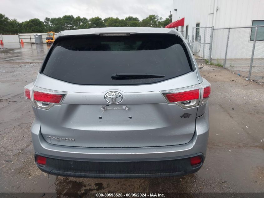 2016 Toyota Highlander Le VIN: 5TDZARFH6GS020864 Lot: 39593525