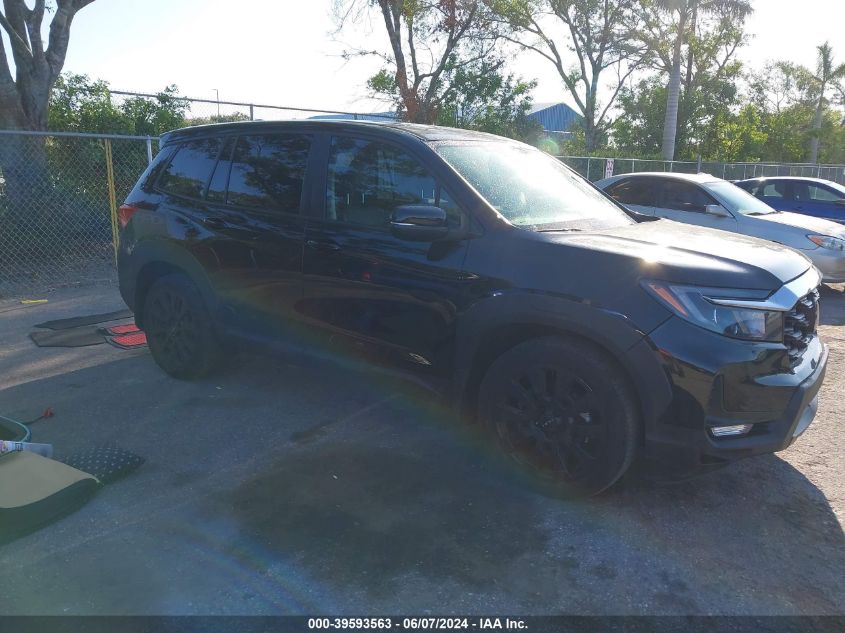 2022 Honda Passport 2Wd Ex-L VIN: 5FNYF7H59NB005474 Lot: 39593563