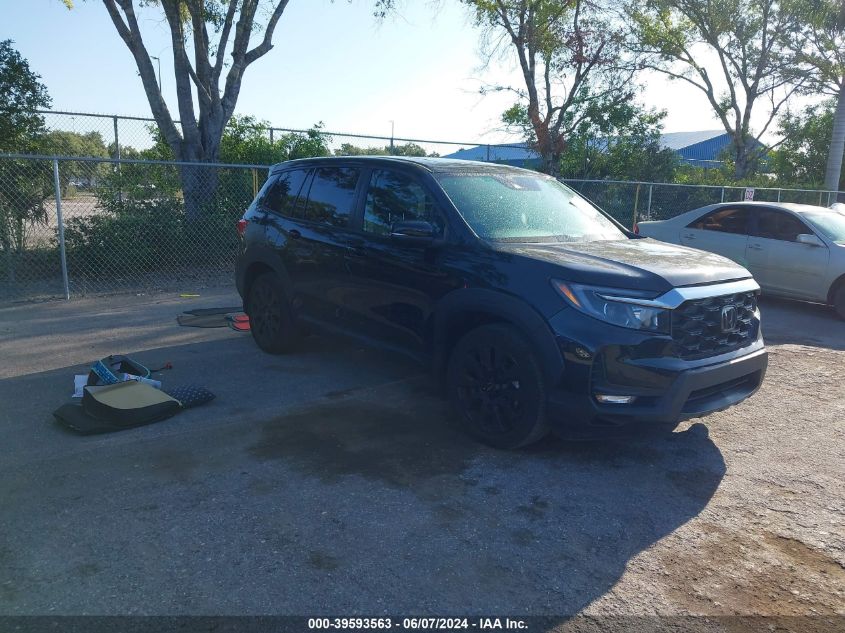 2022 Honda Passport 2Wd Ex-L VIN: 5FNYF7H59NB005474 Lot: 39593563