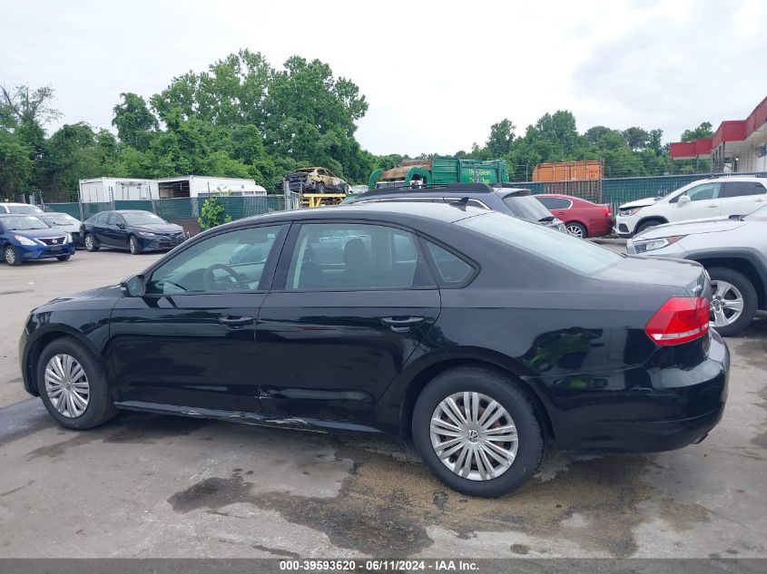 2014 Volkswagen Passat 2.5L S VIN: 1VWAP7A35EC024041 Lot: 39593620