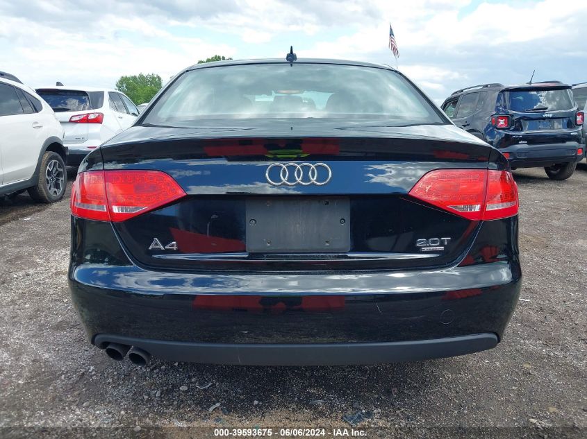 2011 Audi A4 2.0T Premium VIN: WAUFFAFL4BN009657 Lot: 39593675