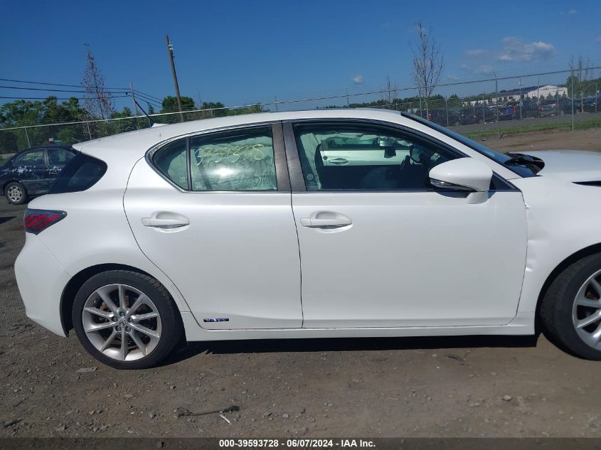 2012 Lexus Ct 200H Premium VIN: JTHKD5BH4C2054311 Lot: 39593728