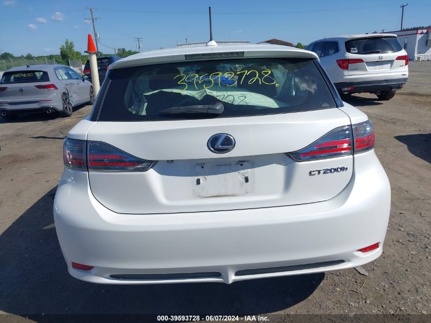 2012 Lexus Ct 200H Premium VIN: JTHKD5BH4C2054311 Lot: 39593728