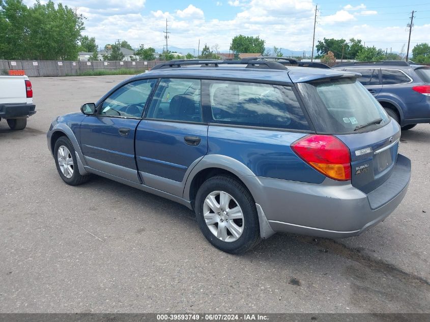 2005 Subaru Outback 2.5I VIN: 4S4BP61C957353721 Lot: 39593749