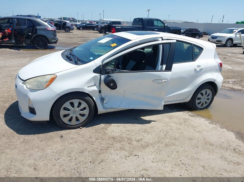 2012 Toyota Prius C Three VIN: JTDKDTB38C1002437 Lot: 39593775