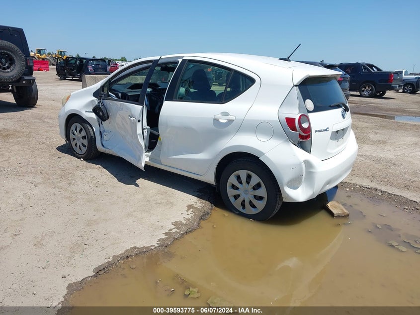 2012 Toyota Prius C Three VIN: JTDKDTB38C1002437 Lot: 39593775