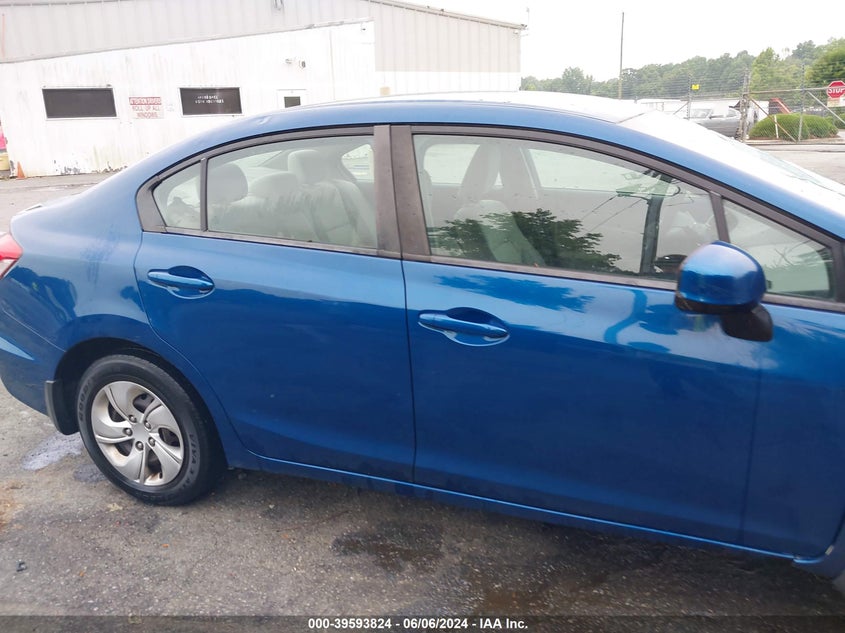 2013 Honda Civic Lx VIN: 2HGFB2F52DH528855 Lot: 39593824