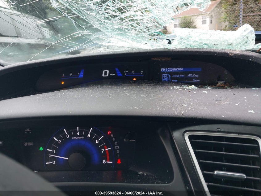 2013 Honda Civic Lx VIN: 2HGFB2F52DH528855 Lot: 39593824